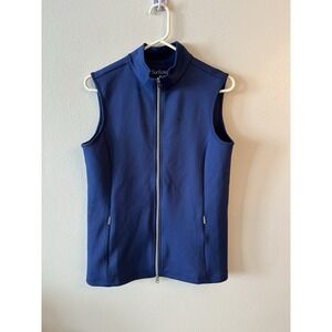 Women's San Soleil Full Zip Vest Blue Size M UPF 50 Golf Tennis Pickleball
